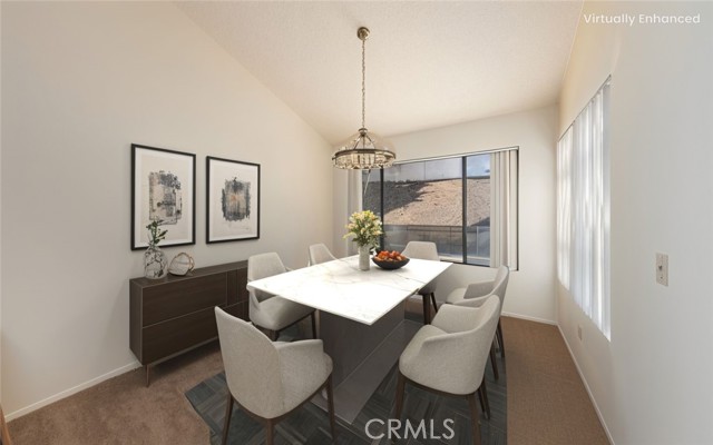 dining area virtually staged