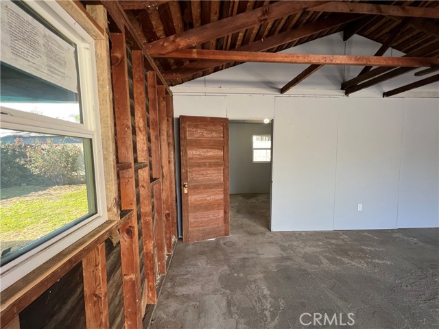 Storage room in garage