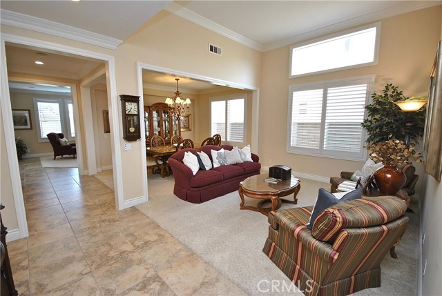 Large, Light and Bright Formal Living Room with Vaulted Ceiling