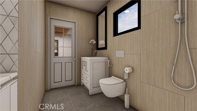 Completed interior layout of bathrooms B