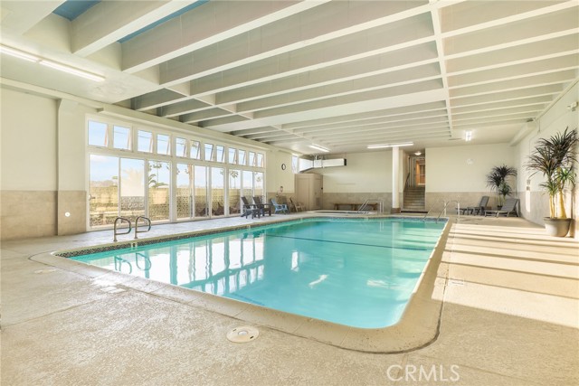 Indoor pool and deck.