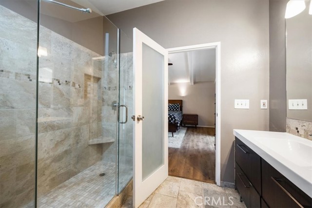Large walk in shower in primary bath