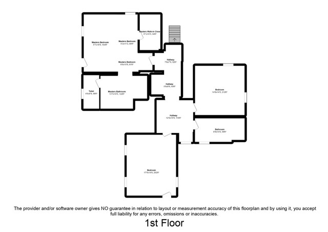 Upstairs floor plan.