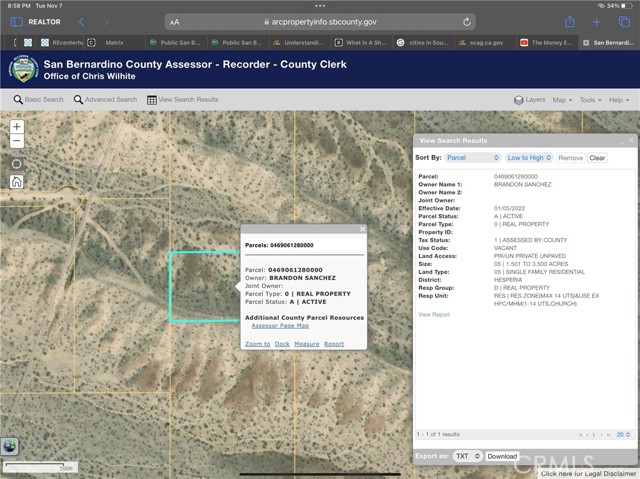 Details for 0 Eveshorn Road, Victorville, CA 92368