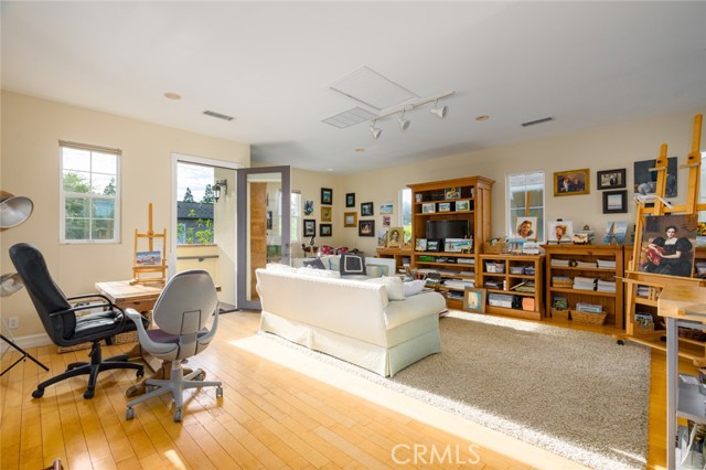 Bonus room over garage (currently used as art studio)