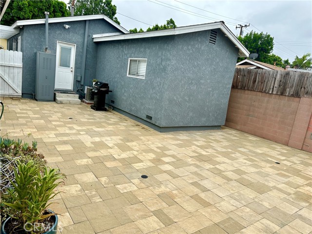 Back Yard with Pavers