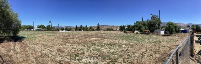 Facing north from back gate