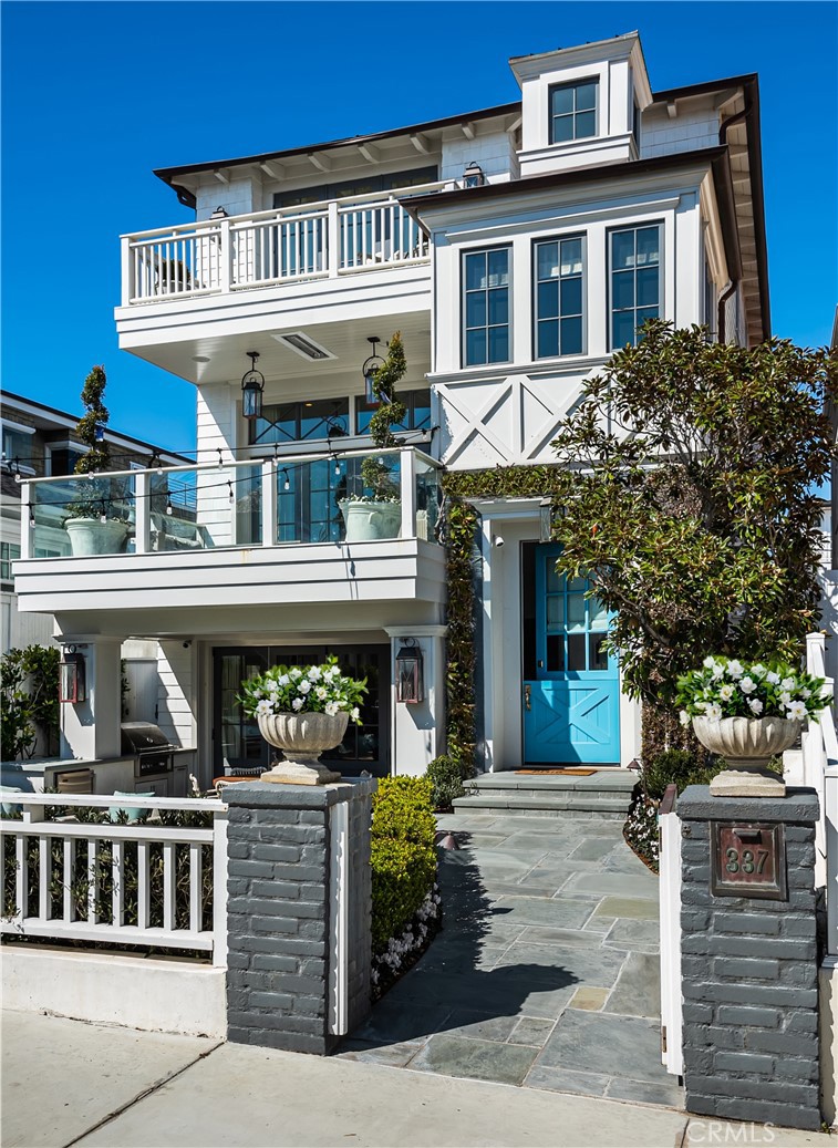 One of the finest homes on the BEST flat walk street in Manhattan Beach...affectionately called "Heaventh Street" by its residents. Built by Matt Morris Development and featured in Luxe Magazine. A home with unique details, layers of design with stylish, timeless features that will stun you at every turn. A palette of white, grays, and blues adds warmth to this stunning, coastal, Cape Cod-style home. The open concept kitchen is fully appointed with 2 sub zero refrigerators; 2 dishwashers; top of the line wolf range, walk-in pantry, a dry bar with Scotsman ice maker, and full-height wine refrigerator. The kitchen flows seamlessly to the family room with bi-folding French doors leading to the deck where you will find a built-in fire pit for relaxing in the evening. The secondary living area opens up to the patio and yard. Entertaining is easy here with a wet bar, custom walk-in wine cellar, dishwasher, microwave, built-in barbecue, 98" TV as well as an additional outdoor TV. Master suite with vaulted ceiling, fireplace, 2 walk-in closets, and a beautiful bathroom. An amazing floor plan with multiple spaces for entertaining and enjoying the fabulous walk street lifestyle... 4 bedrooms, plus an office AND 2 bonus rooms!! Only 2 short blocks to downtown and the beach. In addition to its luxurious features, the home is energy efficient, with solar panels, a Tesla power wall, and a backup power generator. Absolutely no expense spared in this luxurious walk street home. Showcasing Matt Morris’ passion for excellence and commitment to quality.