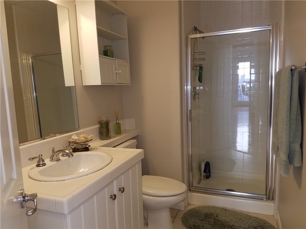 Downstairs bathroom with shower