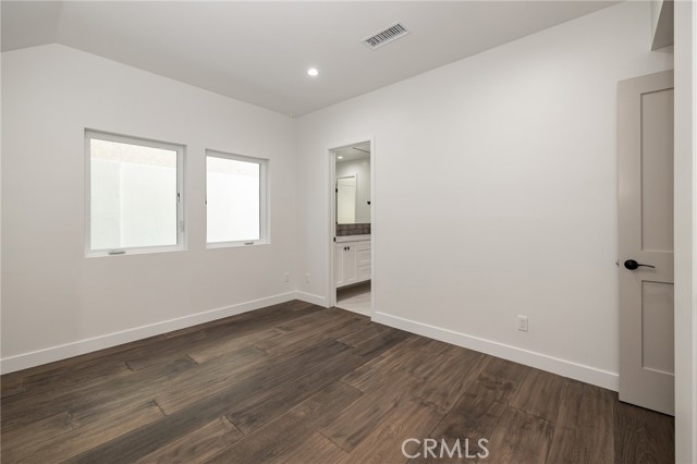 One of three bedrooms on the first level