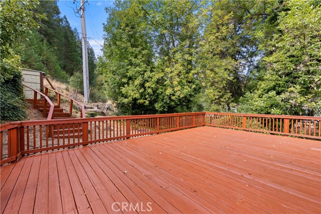 Large deck over looking Kelsey Creek