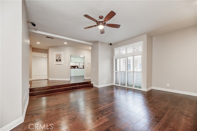 Giant living room with high ceilings