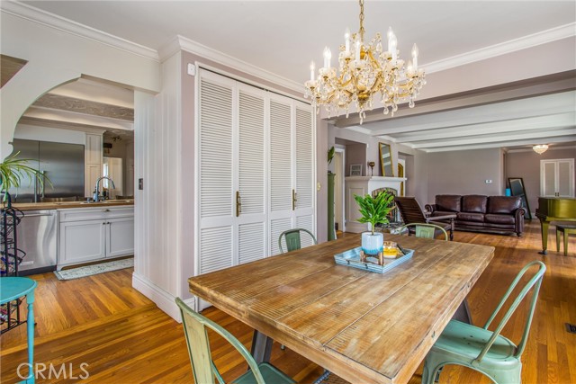 Dining room and entry into Kitchen