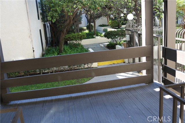 Lifted patio with great view.
