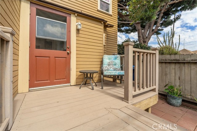 Back door and deck.