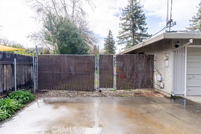 RV and boat storage behind gates.