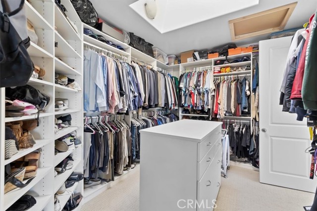 Walk-in closet in main bedroom