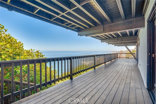 Spacious lower level ocean view deck.
