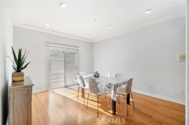 Dining Room with sliding doors leading out onto the lovely back yard and patio