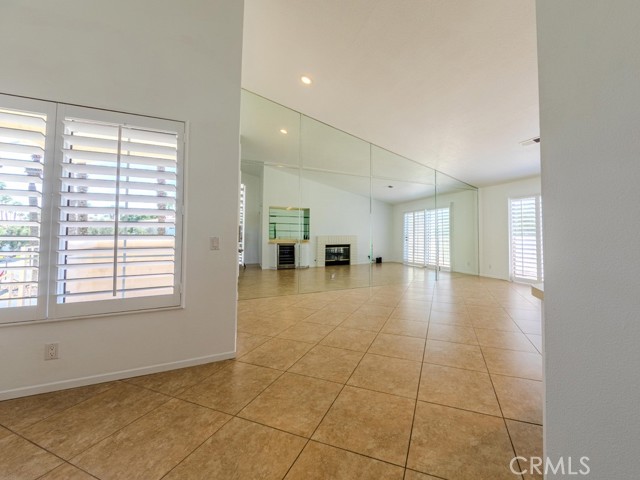 View of living room from dining area