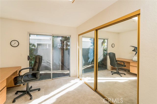 Downstairs office w/slider to back area