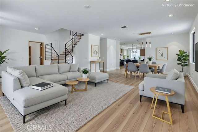 Spacious Living and Dining Room - Virtually Staged