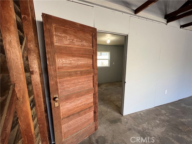 Storage room in garage