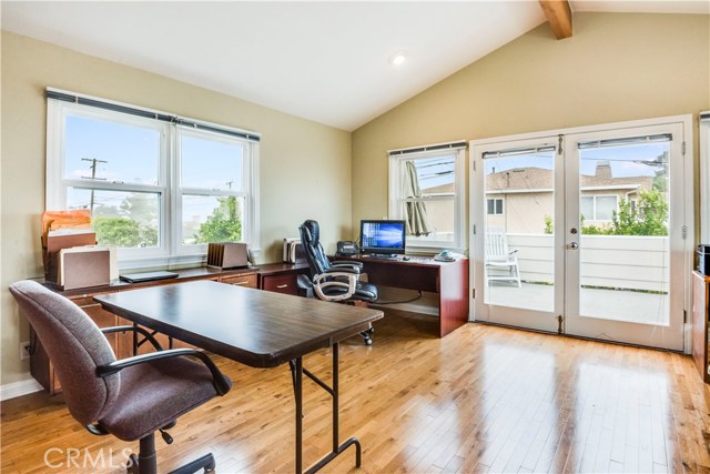 Bonus room- could be 5th bedroom currently being used as a home office. French doors open to large balcony..views of the Harbor, PV and ocean.