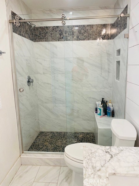 Bathroom shower area