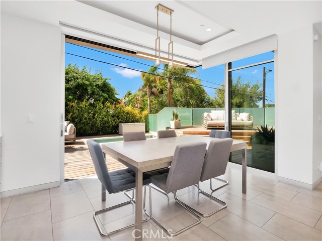 Dining room overlooking backyard.