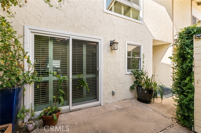 The private courtyard sits right off the family room.