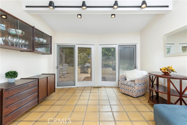 Dining room opens to courtyard for outdoor dining