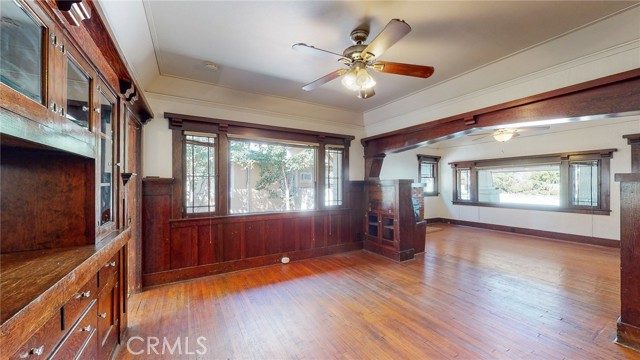 Dining Room to living room - beautiful woodwork