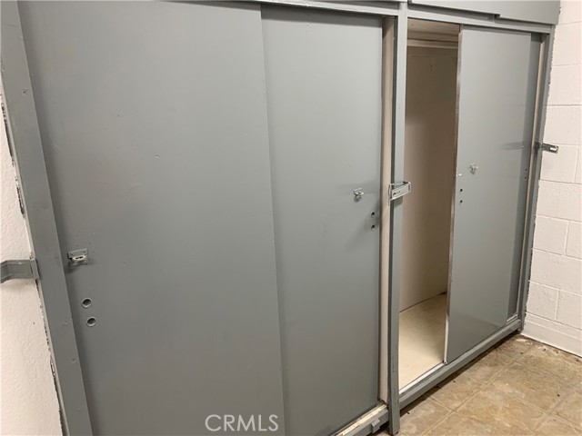 Storage area in the bathroom