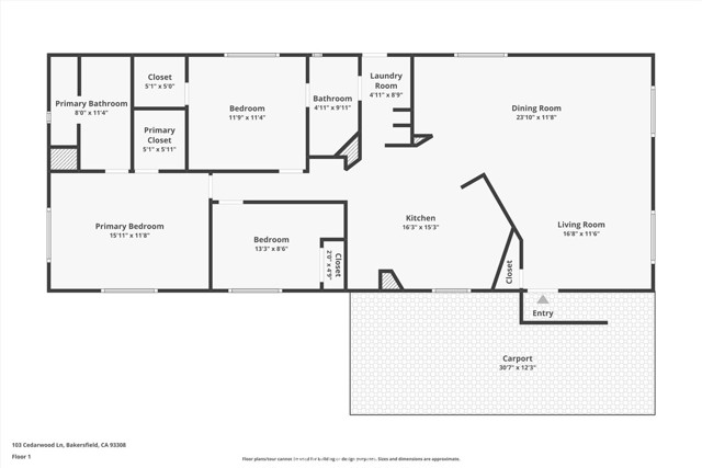 Detail Gallery Image 31 of 31 For 103 Cedarwood Ln, Bakersfield,  CA 93308 - 3 Beds | 2 Baths