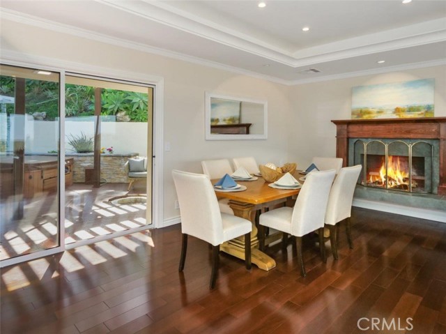 Formal Dining Area with Fireplace