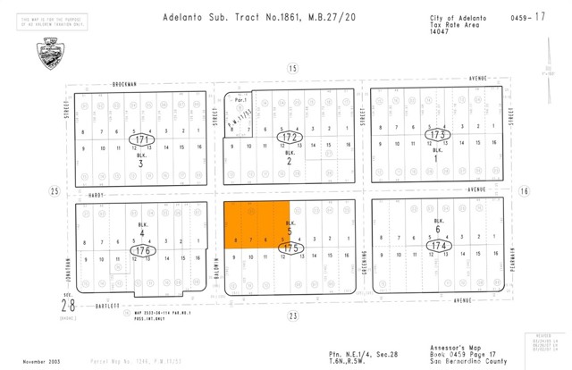 Detail Gallery Image 3 of 4 For 0 Hardy & Baldwin, Adelanto,  CA 92301 - – Beds | – Baths