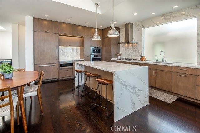 Ceramic waterfall island