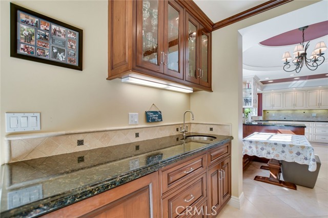 Wet bar in family room