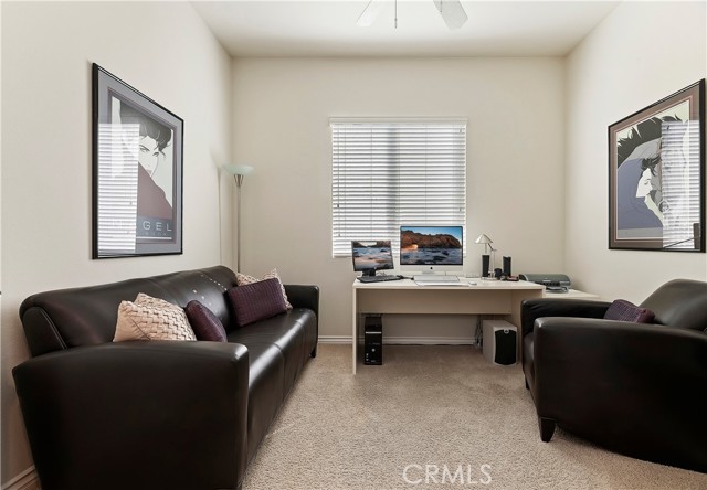 Den/office/guest room with double doors