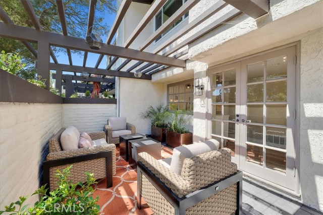 Private patio off of the kitchen