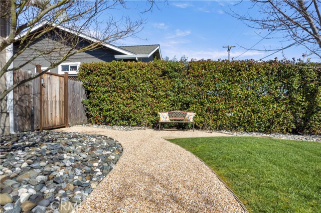 Front yard path to side yard