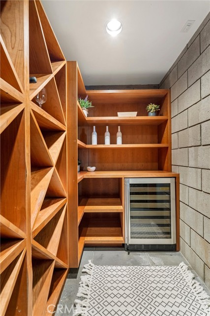 Wine Room/Pantry showing wine fridge