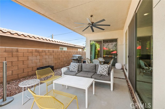 covered seating/dining area