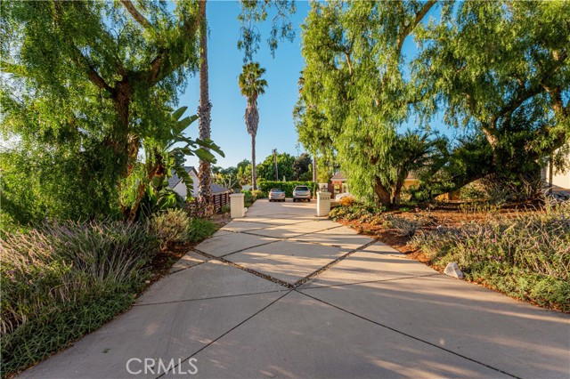 Spacious flat driveway