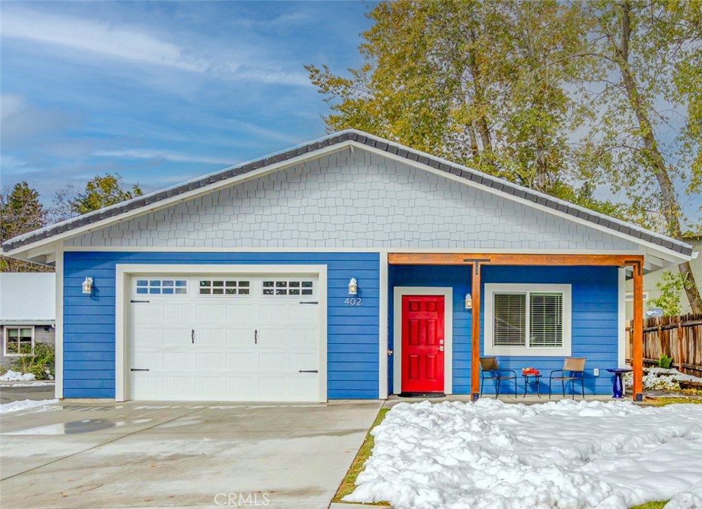 402 Mountain View Drive Mount Shasta, California BRAND NEW and FIRST TIME ON THE MARKET! Built in 2020 this 3 bedroom, 2 bath home is turn-key and ready for you to move in! Pergo floors throughout, recessed lighting, dual pane windows, and high efficiency electric heat pump and A/C. Open kitchen with eating bar also features custom hickory cabinets, stainless steel appliances, self closing drawers and a large pantry. Primary bedroom has a walk in closet and ensuite with dual sinks and low threshold shower. Plenty of attic storage space with easy access via a pull down ladder in garage. A fully insulated oversized one car garage that may be able to accommodate 2 vehicles. Low maintenance yard with automatic sprinklers makes for minimal yard work! Close to downtown Mt. Shasta restaurants, shops and venues. Photos taken on various weather days and some virtual staging shots. What's your personal style to make it your own? Schedule your private showing today and be enjoying your new home by the holidays!