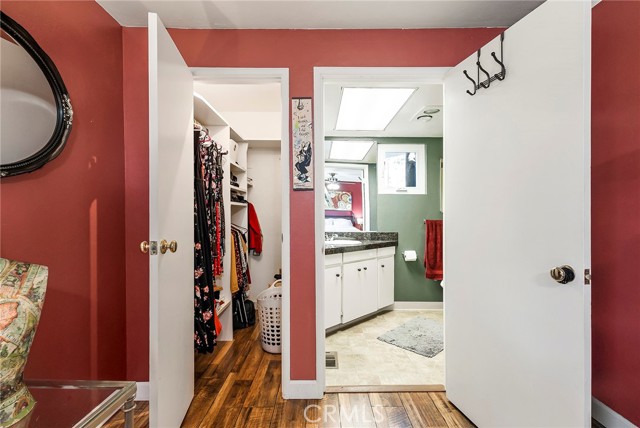 Walk in closet and private bath
