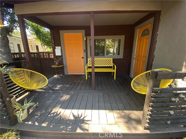 Left Door is the entrance. Shared Porch