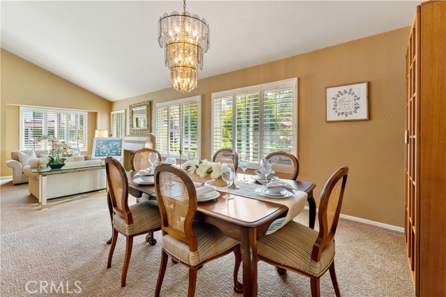 Formal dining has plenty of space for large table and display hutch if desired.