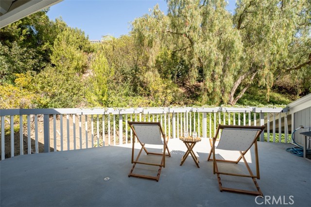 Private deck with canyon views of the second and third bedrooms upstairs